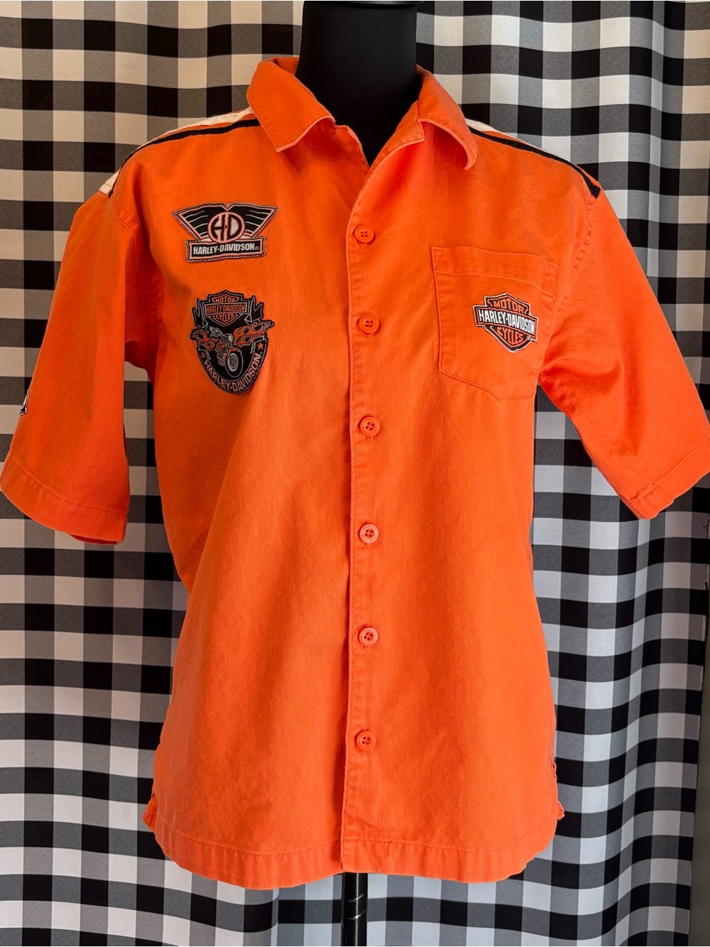 Harley-Davidson Youth Button Up Mechanic/Shop Shirt Size L 16/18 or Women’s S